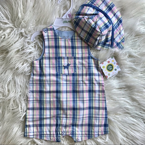 Little Me Other - Little Me sunsuit with matching hat NWT